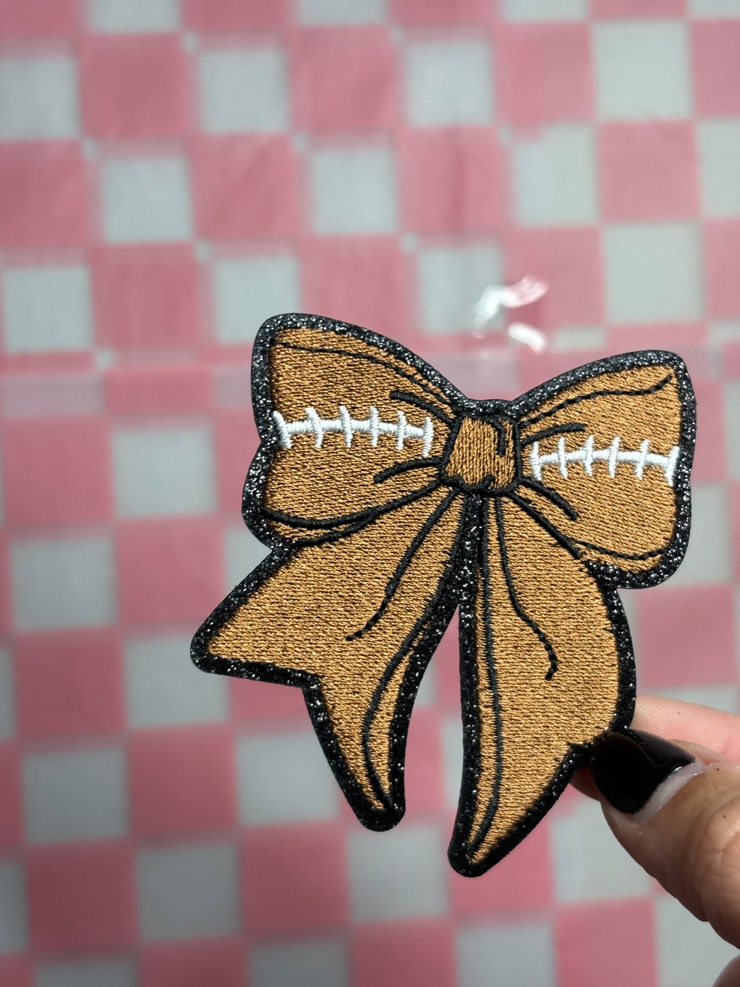 Football bow patch